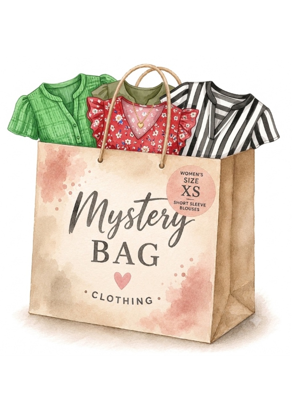 Mystery Bag Short Sleeve Blouses, Women, XS